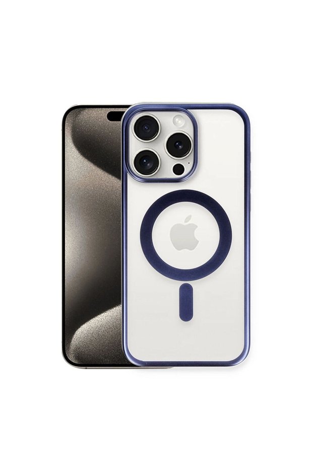 Apple iPhone 15 Pro Case Erozi Magsafe Cover - Navy Blue