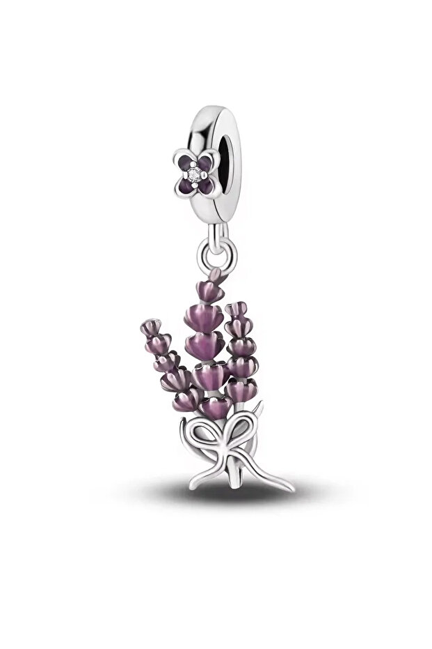 Purple Lavender Dangle Charm - 1
