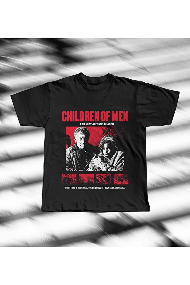 Children of Men Film Printed Black Oversize T-Shirt Unisex 100% Cotton Crew Neck T-Shirt