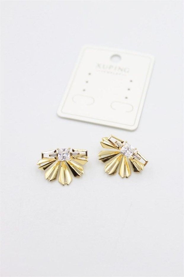 Glb-stl41414 stone earrings - gold