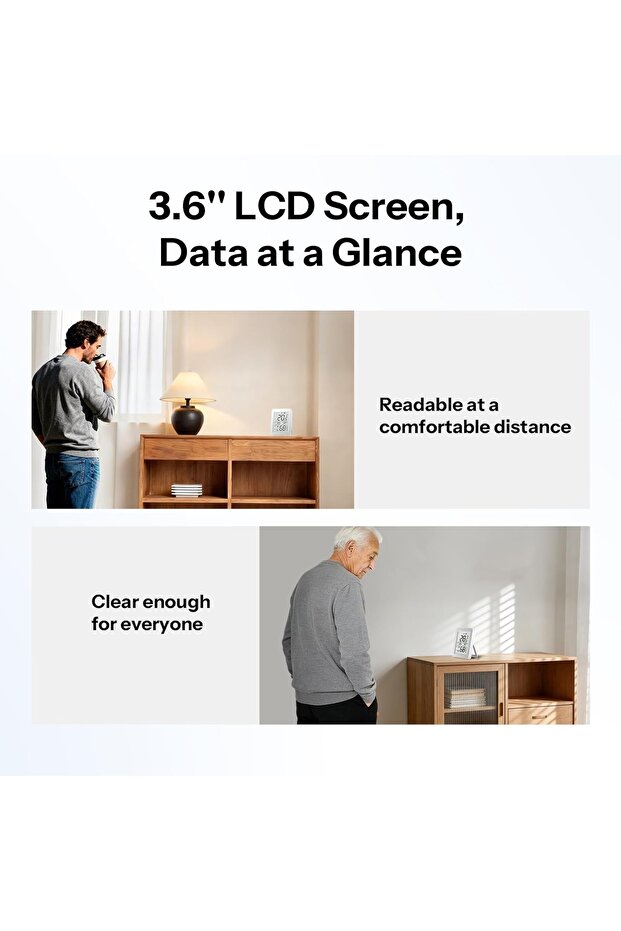 AirGuard TH, Indoor Smart Zigbee Temperature and Humidity Sensor, 3.6'' LCD Display, App Monitoring with Charts, Notification Alerts, Data Export, Remote Data Display - 4