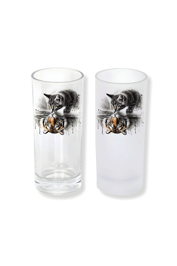 Kendini Kaplan Sanan Cat Ice Cream Cup with Ice/Ice-Free Options – 1 Stylish Presentation Cup 097