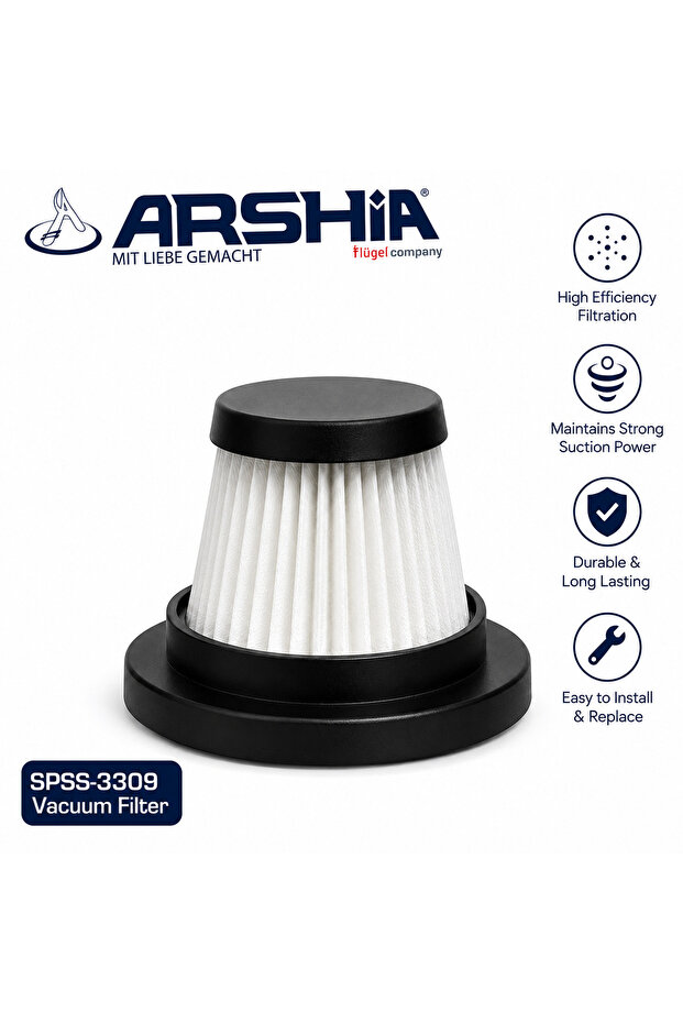 Vacuum Replacement Filter Set – 3 PCS | Compatible with 4 in 1 Vacuum Cleaner with Mop | High-Efficiency Dust Filter