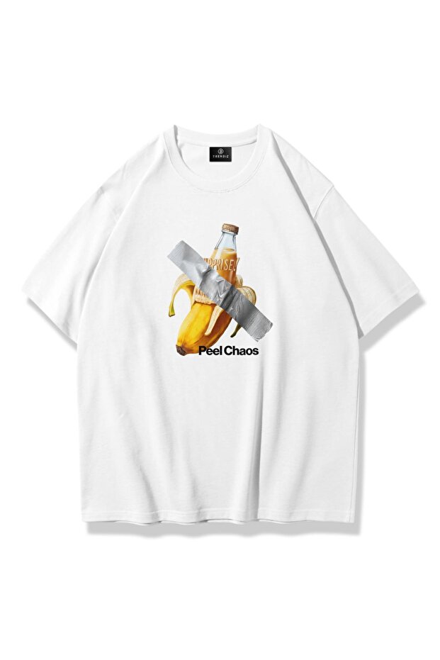 Unisex peel chaos t-shirt white