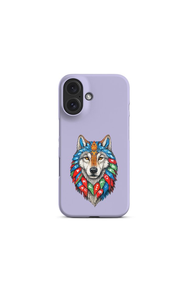 iPhone 16 Compatible Wolf Design Silicone Phone Case