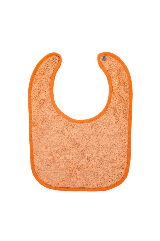 orange Solid Terry Towel Baby Bibs Sweet Cotton Saliva Towel Adjustable Korean Kids Boys Girls Pocke