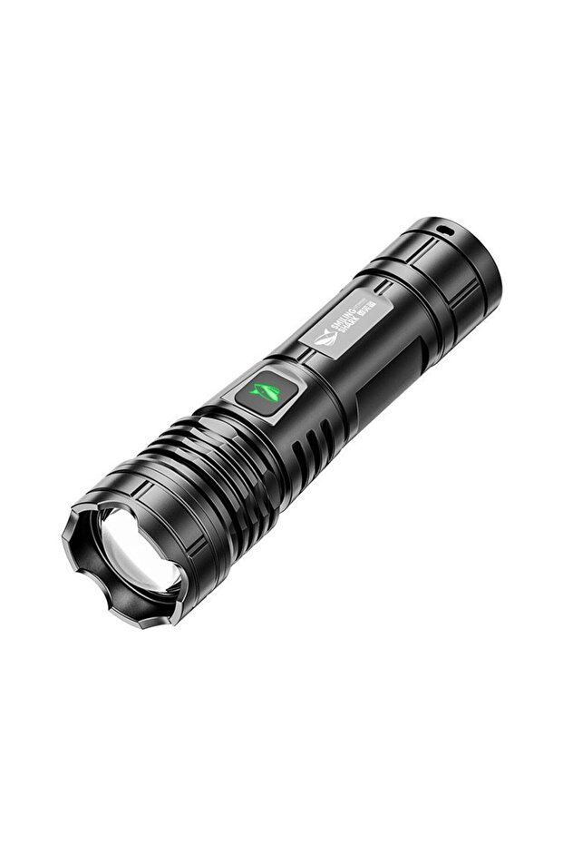 A Super Bright LED Flashlight USB Rechargeable Flashlights Outdoor Camping Fishing Torch with Tacti.