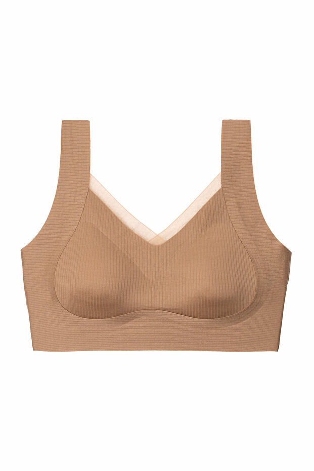 Laser Cut Seamless Adjustable Strap Wireless Women's Bra