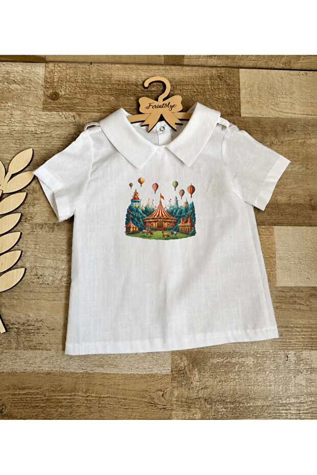 Circus Themed Shirt with Anti-Slip Epaulettes