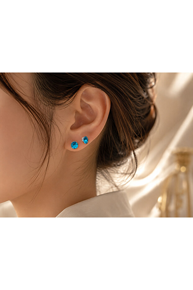 Ice Blue Spark Earrings
