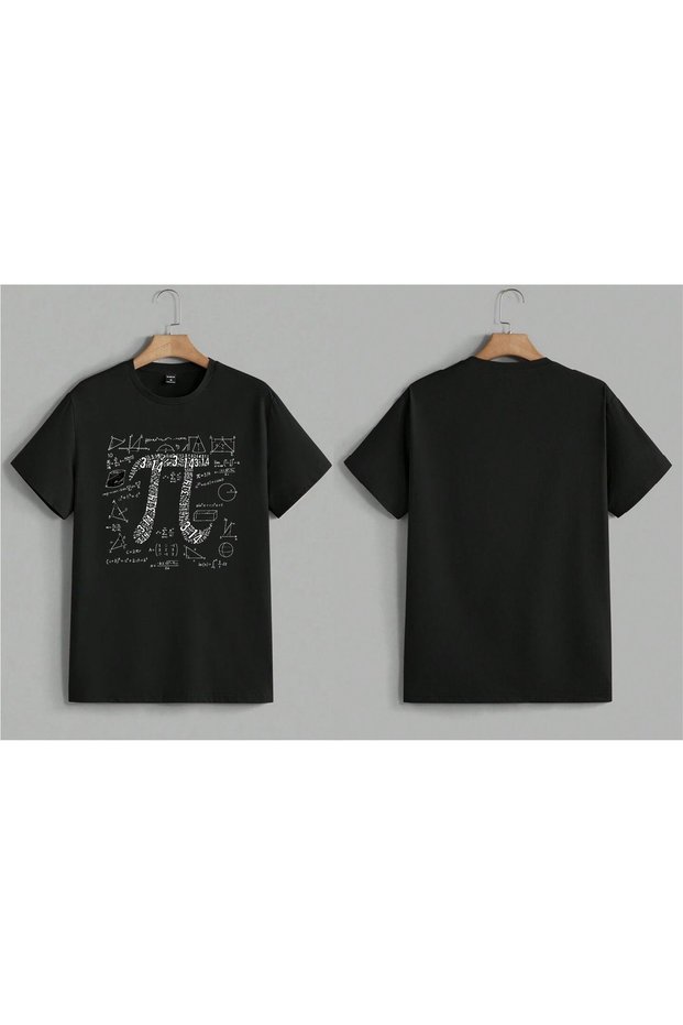 Pi Symbol Printed Oversized T-Shirt
