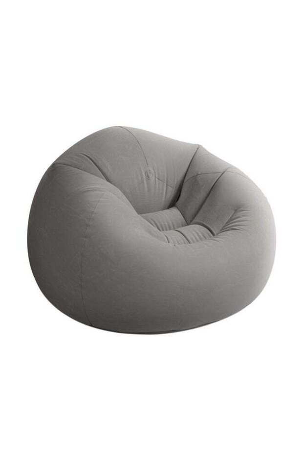Beanless Bag Inflatable Lounge Chair Grey 114x114x71cm