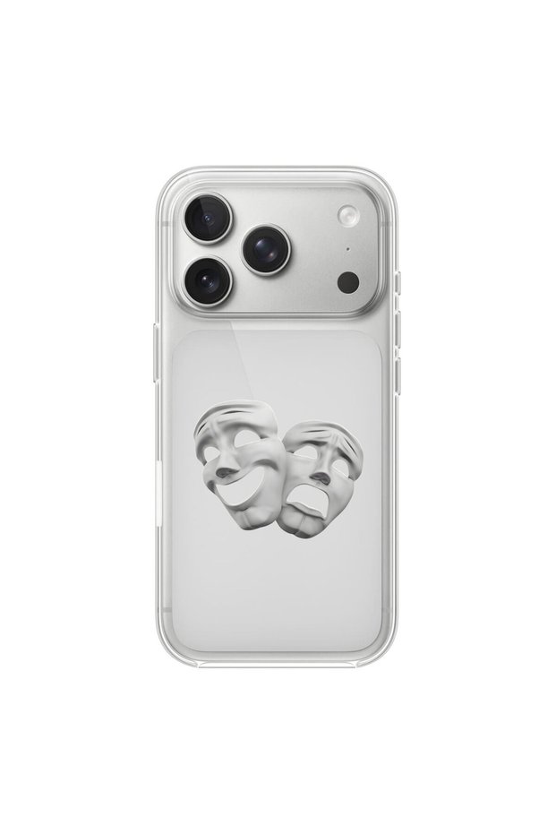 iPhone 17 Pro Max Compatible Aesthetic Face 6 Design Transparent Case