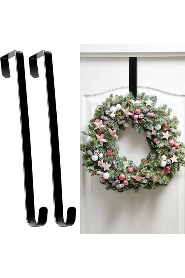 Wreath Hangers for Front Door, 14" Wreath Hook Holder for Fall Décor