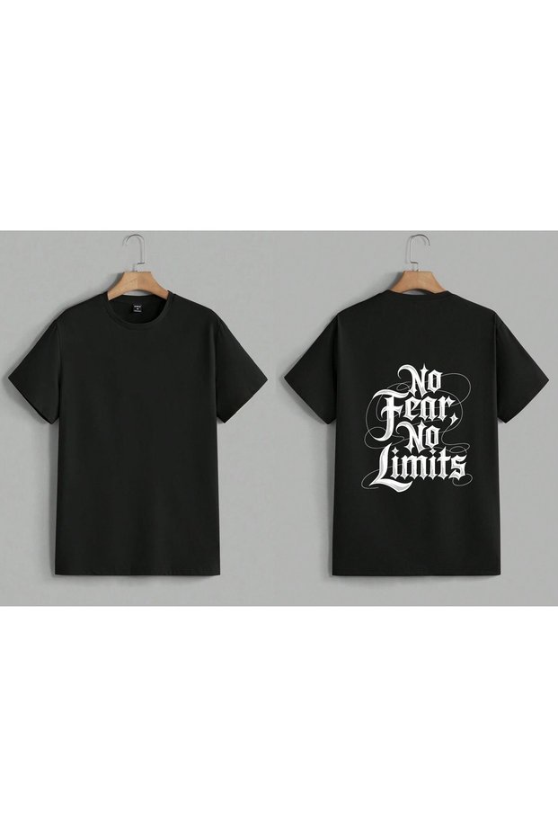 No Fenr No Limits Written Custom Design Printed Oversized T-Shirt