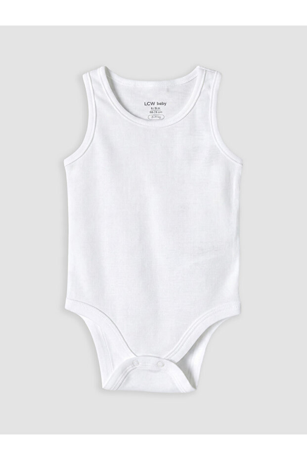 White Baby Girl Snap Fastener Bodysuit 3-Piece Set
