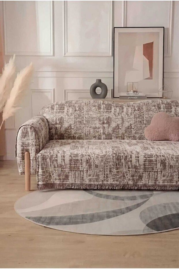 Modern Patterned Sofa Cover 180X220 cm Sofa Bed Cover Full Coverage of the Sitting and Back Section Multi-Purpose Cover