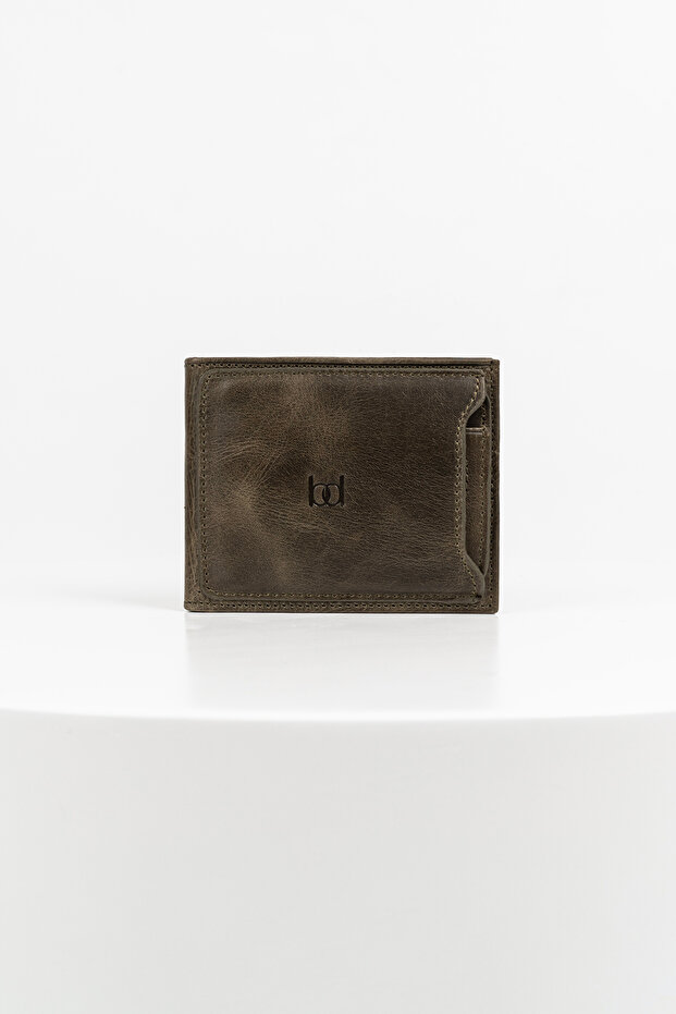Porte Extra Card Holder Genuine Leather Men's Wallet Crazy Green