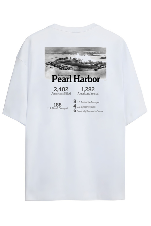 Premium Cotton Custom Printed Pearl Harbor Themed Vintage Unisex T-Shirt