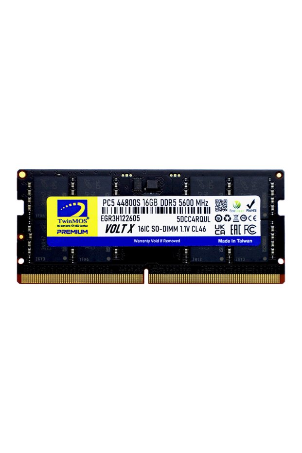 Twinmos tmd516gb5600s46, 16gb, ddr5, 5600mhz, cl46, 1.1v notebook ram