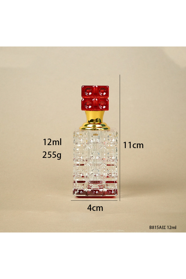 1pcs Crystal Perfume Essential Oil Bottle 12ml B815A-RED
