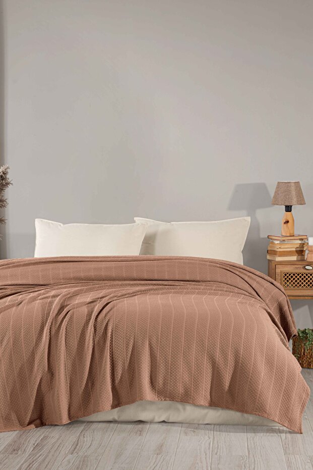 Siena 100% Cotton Double Pique 200X230 cm Brown