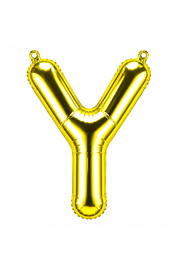 Letter Y Foil Balloon Gold Color (100 cm)