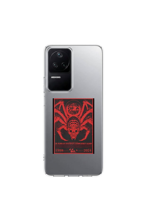 Poco F4 Compatible Metal 19 Design Transparent Case