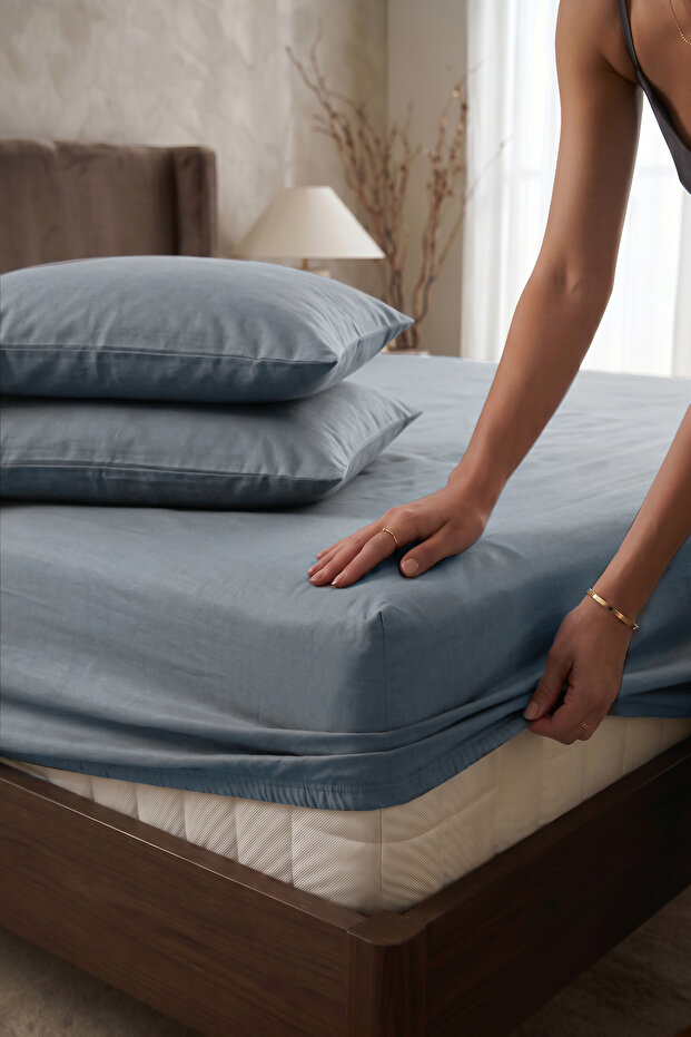طقم ملاءات سرير قطنية مفردة من رانفورس - 100x200 + 30 سم (ملاءة سرير + غطاء وسادة)