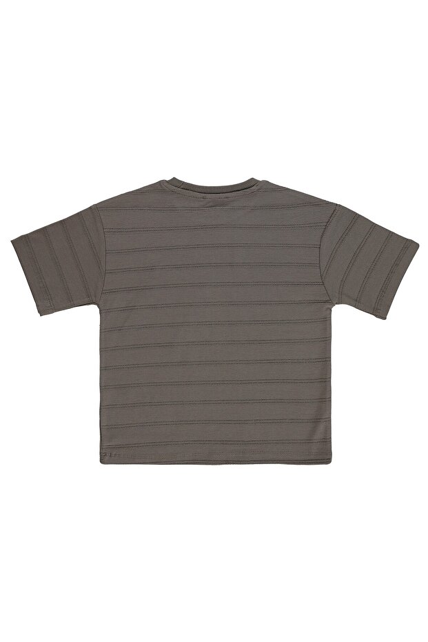 Basic T-Shirt with Front Pocket for 2-5 Years Old - Brown