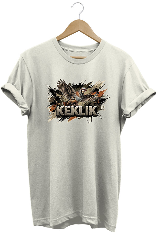 Keklik Graphic Printed Crew Neck Cotton Hunter Nature T-Shirt
