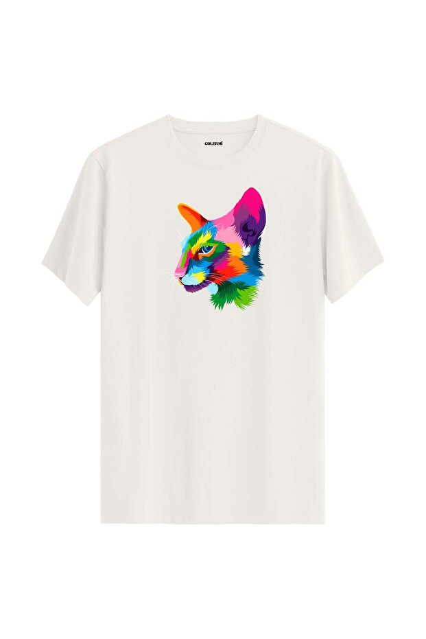 Colorful Orion Cat Printed T-Shirt