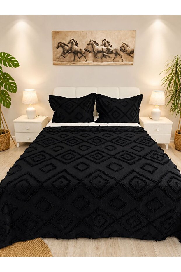 D'NISS HOME İskandinav Jasmin 3 Parça Çift Kişilik Yatak Örtüsü ...