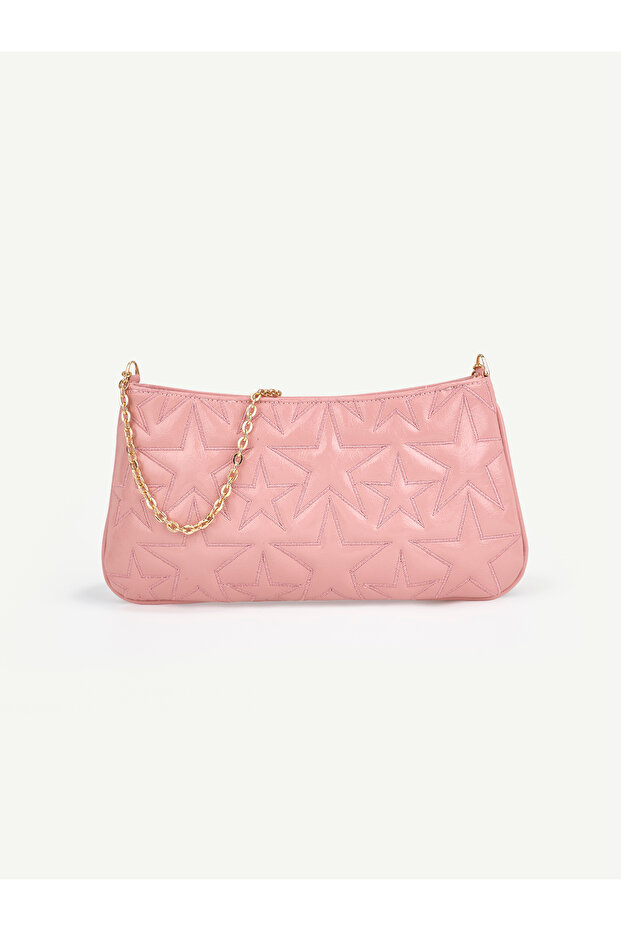 حقيبة كتف نسائية من ستلا بحزام سلسلة مطرز بنجمة