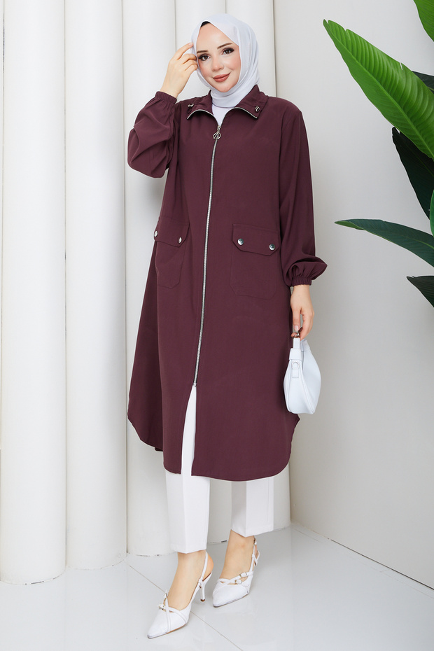 Women's Horizontal Collar Large Size Pocket Cap