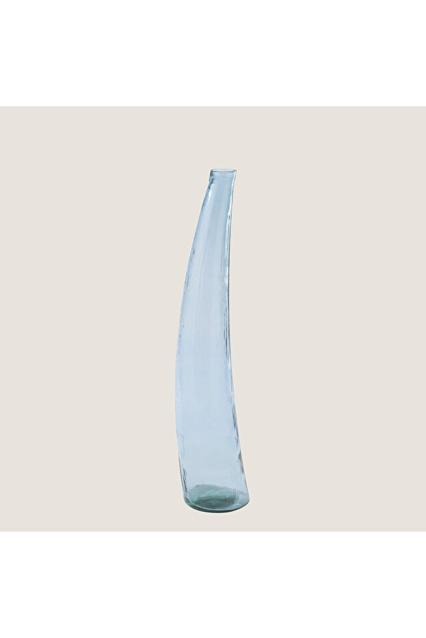 Floor Glass Vase Light Blue (20X20X100Cm) Natural