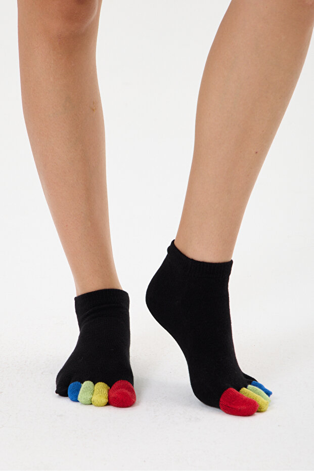 Women's Colorful Toe Booties Toe Socks