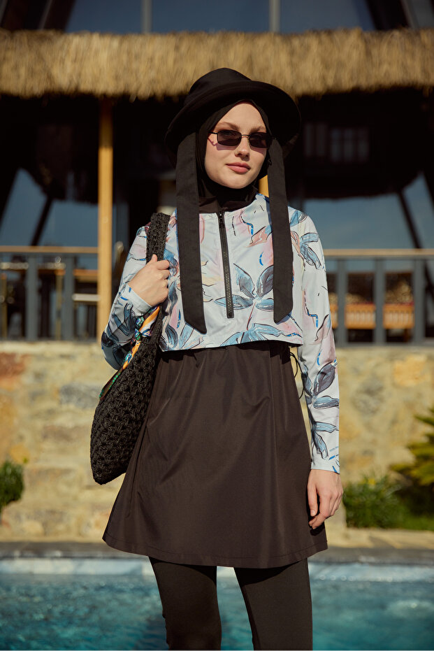 طقم ملابس سباحة إسلامية من 3 قطع