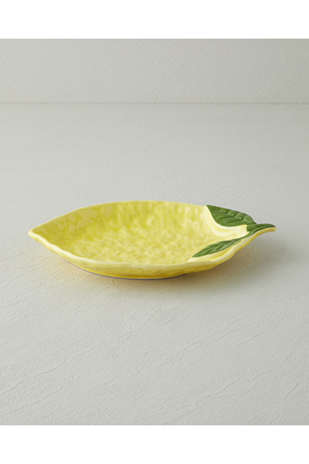 Lemonella Ceramic Kayık Plate 27X19X3 cm Yellow