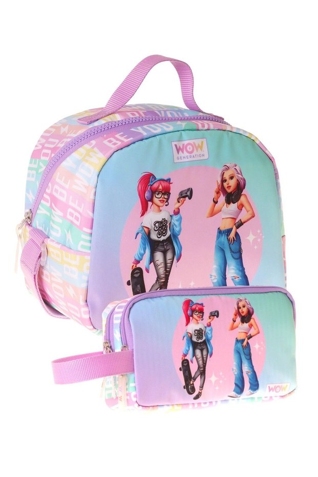 Girl's Be You (Green - Purple) Thermo Lunch Box and Pen Holder Set - Setwg-W6086