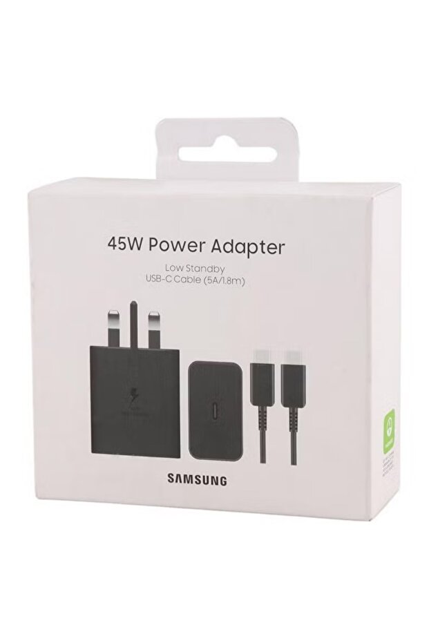 Samsung 45W USB-C Power Adapter with 5A USB-C Cable (1.8M) – Super Fast Charging Charger for Compatible Smartphones, Tablets & USB-C Devices