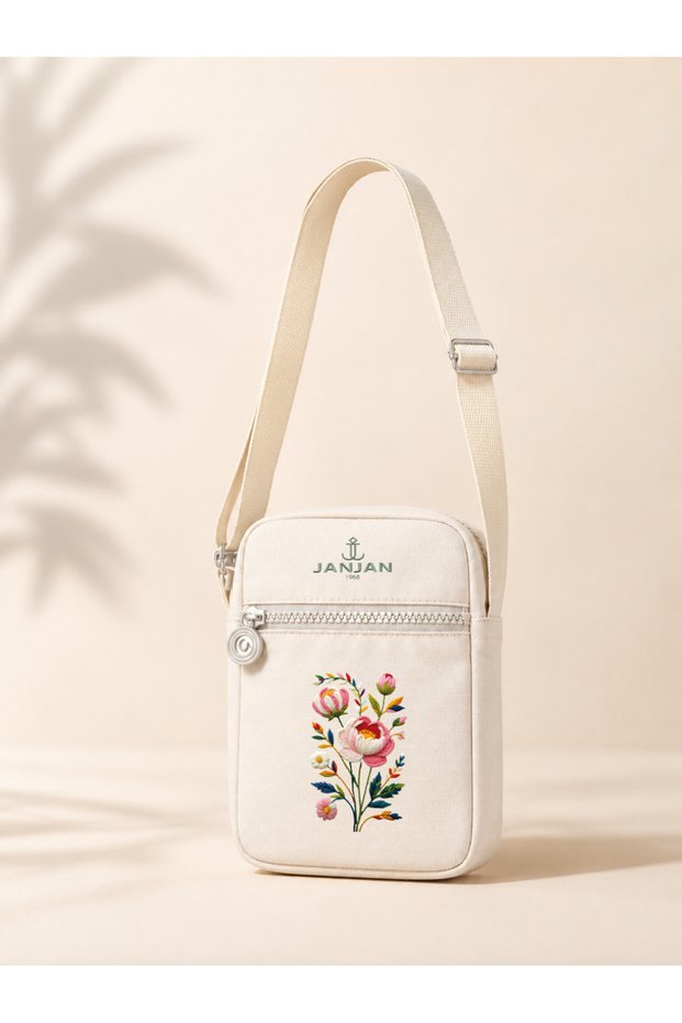 Women's Crossbody Chest and Shoulder Bag, Phone Wallet Bag, Cream Bag, Women's Walking Bag, Cream Canvas Women's Crossbody Bag, Waterproof, Women's Travel Bag, Women's Phone Bag