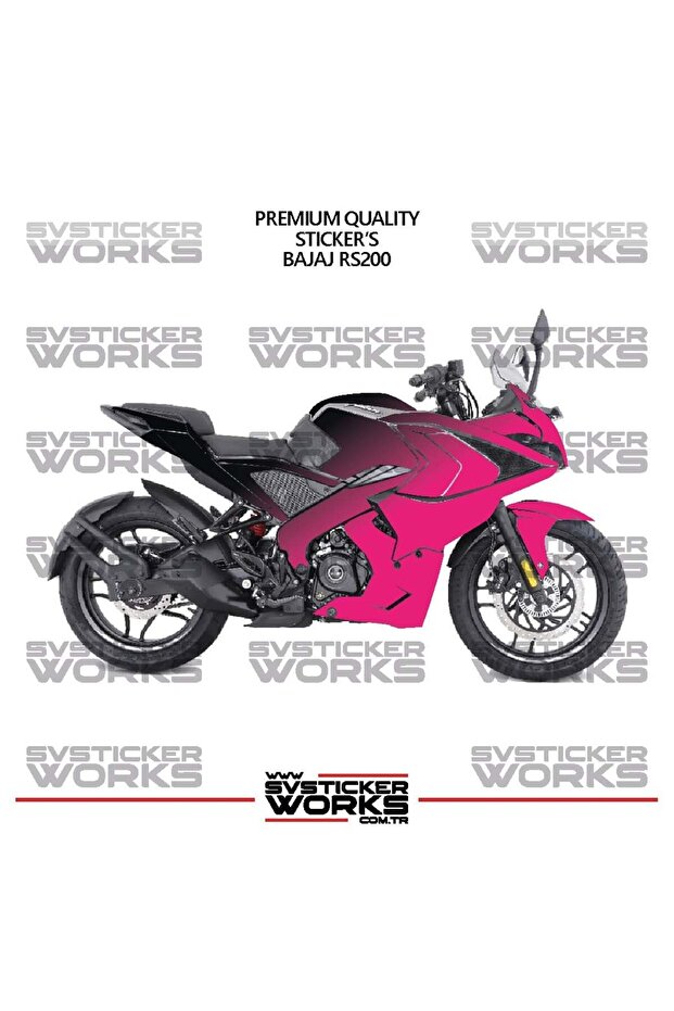 ملصق تزييني لـ Bajaj RS200، طقم جاهز لتزيين المحرك بلونين، جودة عالية