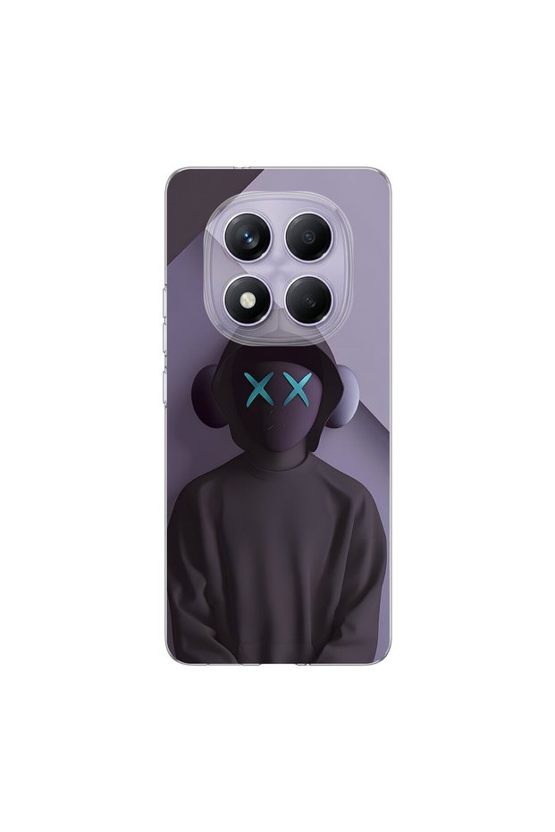 Redmi Note 14 Pro Compatible No Face 2 Design Transparent Case