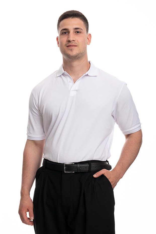 Men's 100% Cotton Polo Collar Oversize T-Shirt