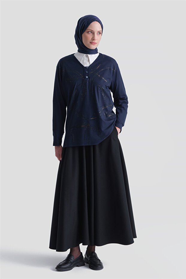 Combed Navy Blue - 1