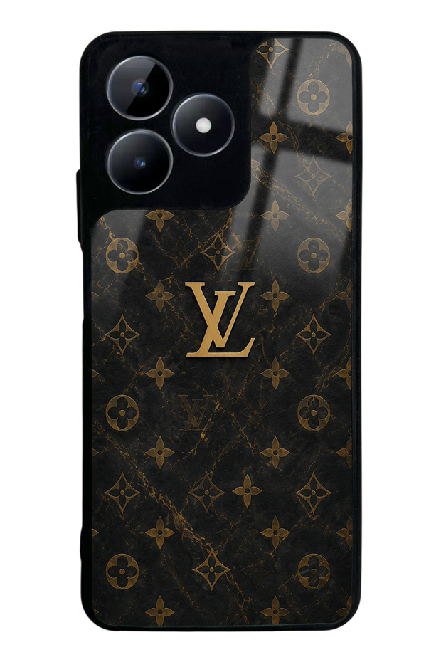 Realme C53 Black Marble Gold Lv Design Glossy Phone Case