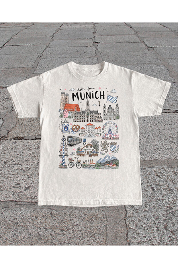 Munich Printed Unisex Oversize T-Shirt