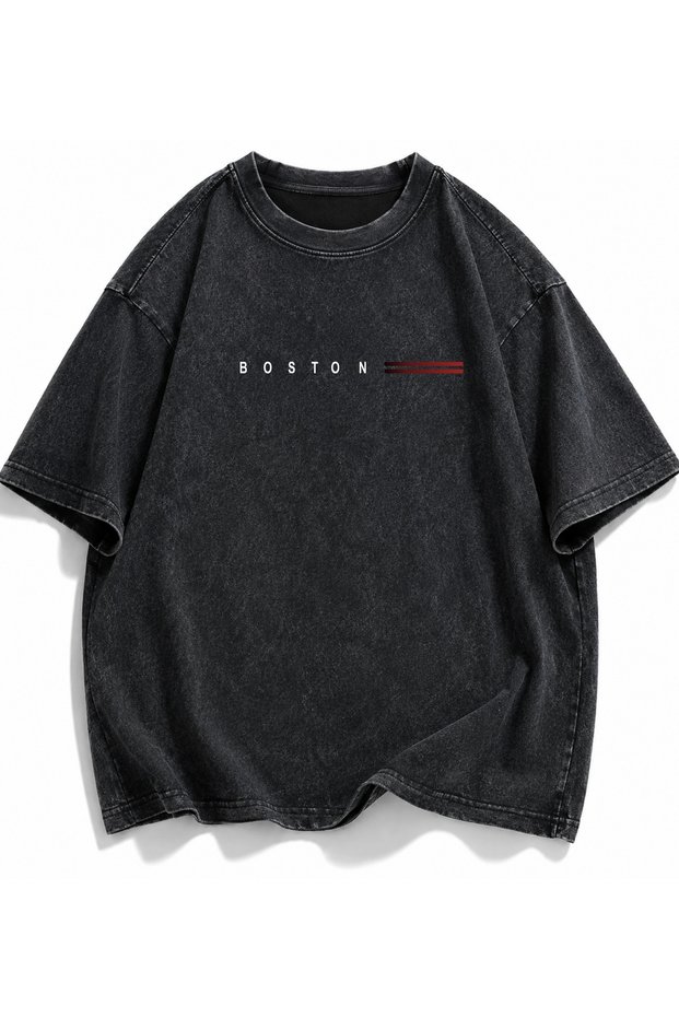 Acid Washed Oversize Unisex T-Shirt Washed Vintage Street Style Street Fashion Cotton Comfortable Fit Daily Wear T-Shirt