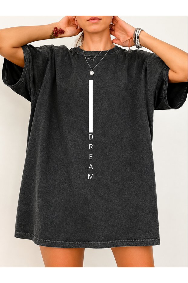 Acid Washed Oversize Unisex T-Shirt Washed Vintage Street Style Street Fashion Cotton Comfortable Fit Daily Wear T-Shirt